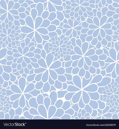 Blue Flowers Texture Vector Seamless Pattern Great For Spring And
