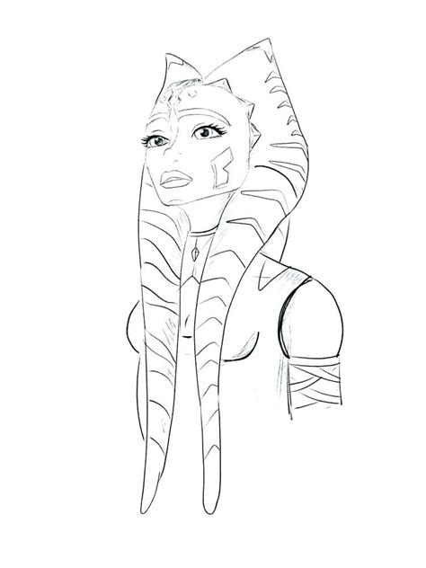 Ahsoka Tano Coloring Pages Coloring Pages Kids