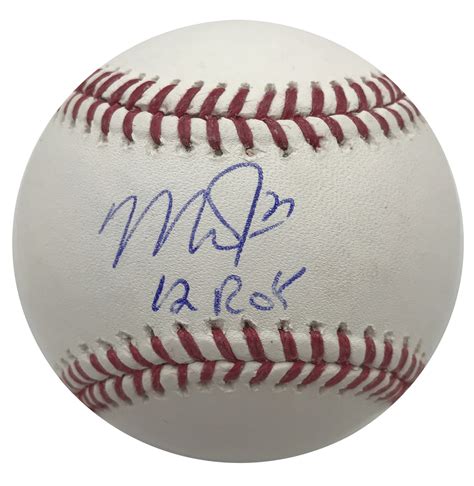 Mike Trout Autographed Baseball 12 Roy