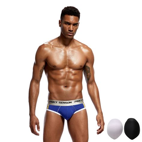 Pc Lot Pinky Senson Hot Gay Underwear Bulge Fitness Fashion Push Up Cup Pad Briefs Men Sexy