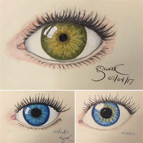 My Very First Colored Eye Drawings Using Prisma Premier Pencils Still