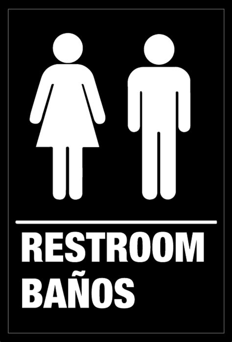 Bilingual Restroom Wall Sign Creative Safety Supply