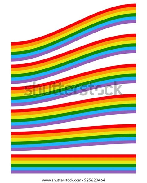 Illustration Rainbow Shapes Isolated On White Stock Illustration 525620464