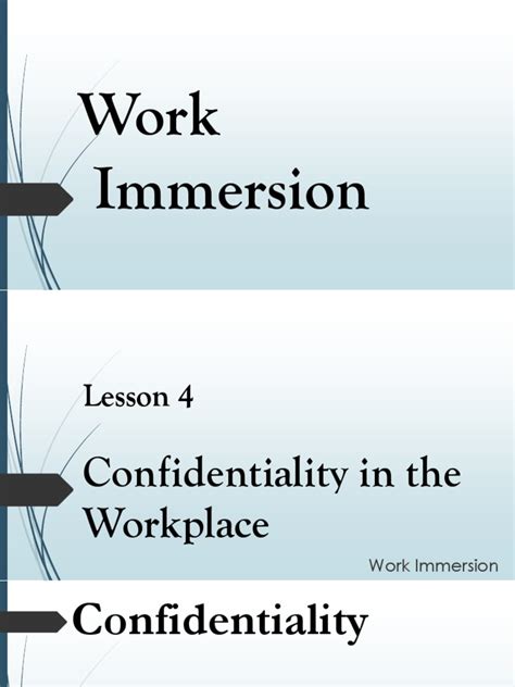 Lesson 4 Confidentiality In The Workplace Pdf Confidentiality
