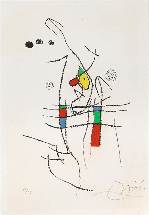 Bonhams Joan Miró Spanish 1893 1983 Pl 10 From La Spirale