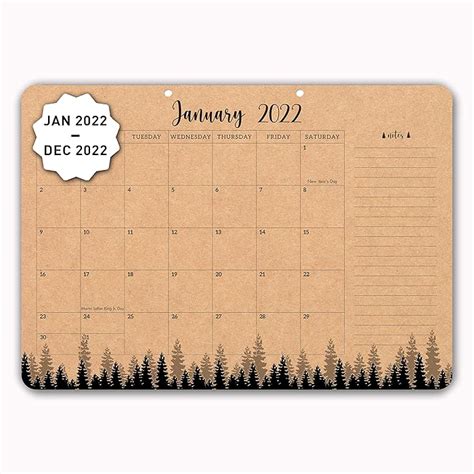 Buy Mudrit 2022 Desk Yearly Calendar Large Pages 12 X 17 Monthly