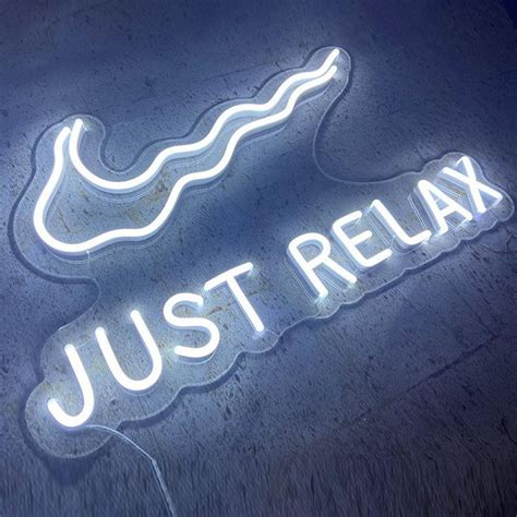 Just Relax Handmade Neon Sign Custom Neon Sign Neon Sign For Home
