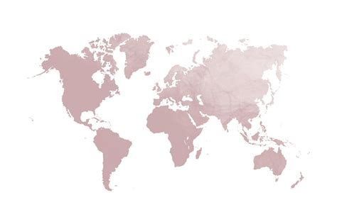 World Map Pink Watercolor Tapet Fototapet Happywall