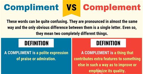 Compliment Vs Complement How To Use Complement Vs Compliment