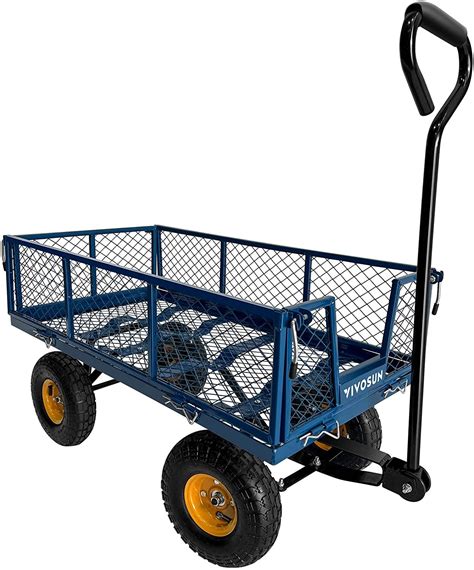 Vivosun Heavy Duty Steel Garden Cart 800 Pound Capacity Steel Utility