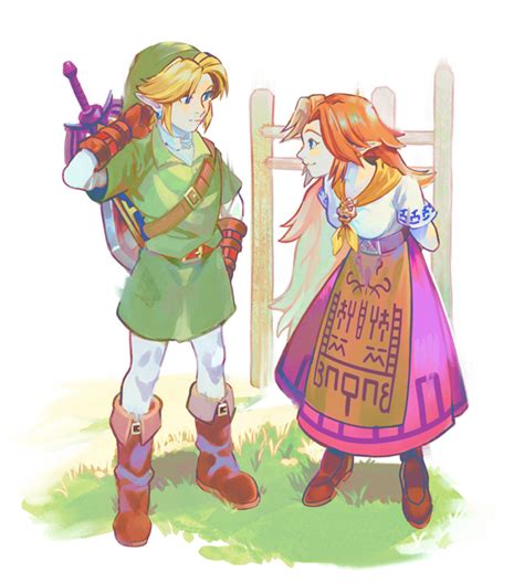 Oot Link And Malon By Uzucake R Zelda