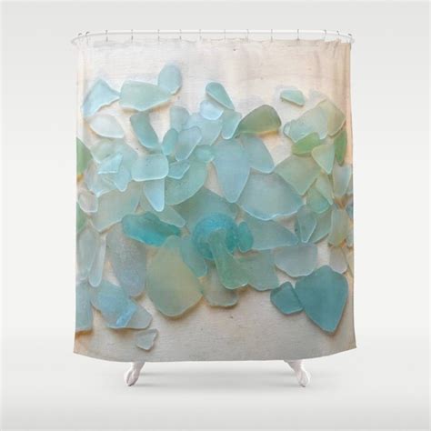 Ocean Hue Sea Glass Shower Curtain By Coastalwhims Society6