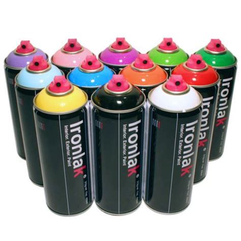 Ironlak Gloss Finish Spray Paint 400ml Cans Graffiti Aerosol Art