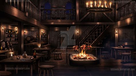 Visual Novel Background Tavern Night By Kjkjmulo On Deviantart