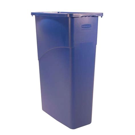 Rubbermaid Commercial Products Slim Jim 23 Gal Blue Rectangular Trash