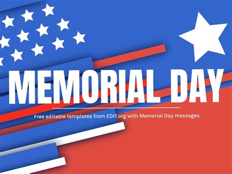 Customize Free Memorial Day Templates