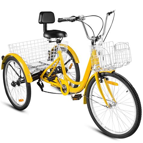 Vevor Adult Tricycle Speed Cruise Bike 20 Tricycle Adult Bike With