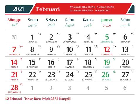 Kalender 2021 Februari Jawa Latest News Update