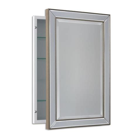 Deco Mirror 16 In W X 26 In H X 5 In D Framed Single Door Recessed