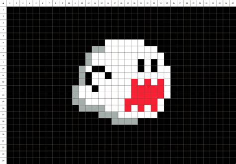 Fantôme Boo Mario Pixel Art La Manufacture Du Pixel