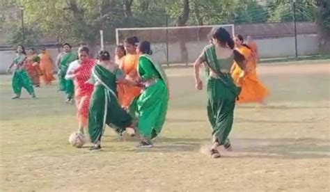 Video Of Gwalior Women Playing Football Goes Viral Win Hearts