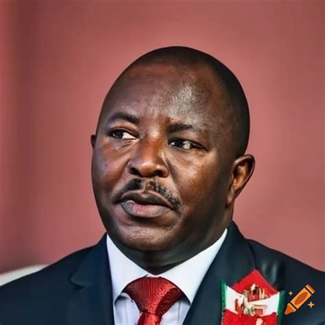 Portrait Of évariste Ndayishimiye President Of Burundi