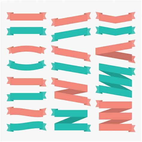 Premium Vector Ribbons Vector Collection