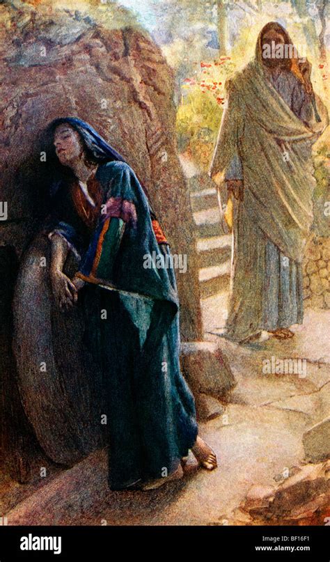 Painting Of Mary Magdalene Which Shows The Moment Jesus Appears To Mary Outside His Tomb After