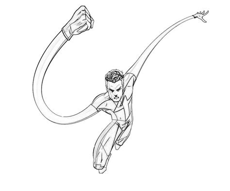 As thing and his teammates. Mr. Fantastic (Superheroes) - Printable coloring pages
