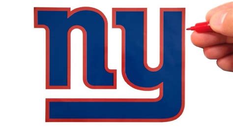 How To Draw The New York Giants Logo Youtube