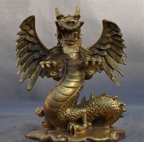 Details About Old Chinese Feng Shui Brass Auspicious Wing Zodiac Animal