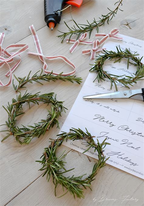 Christmas Rosemary Wreaths Free Ribbon Banners For You