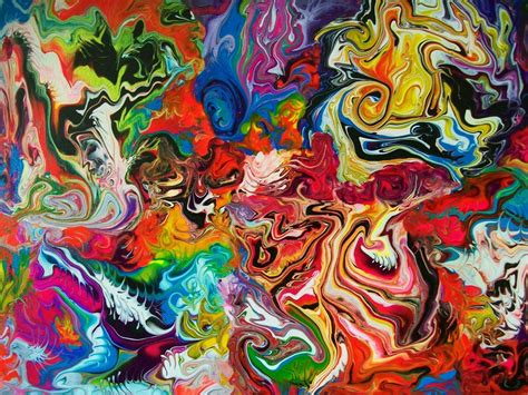 Full Color Abstract Art Painting Creative Acrylic Painting