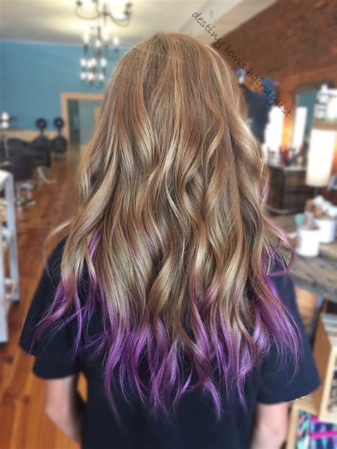 Blonde Hair Purple Tips