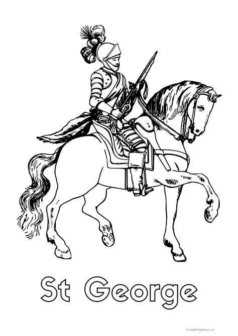 Free Printables St Georges Day Colouring Sheets Hodgepodgedays