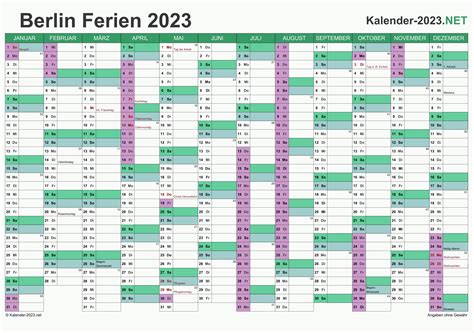 FERIEN Berlin 2023 - Ferienkalender & Übersicht