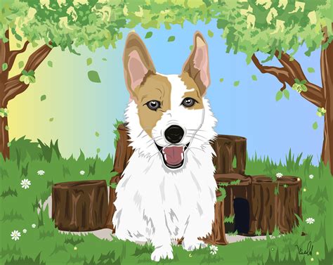 Custom Pet Portrait, Dog Portrait, Custom Dog Portrait, Cartoon Pet Portrait Dog Loss Gif… in ...