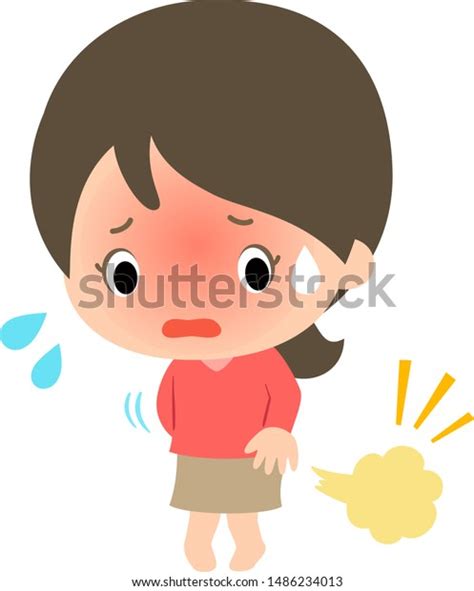 Young Woman Blushing Fart Stock Vector Royalty Free 1486234013 Shutterstock