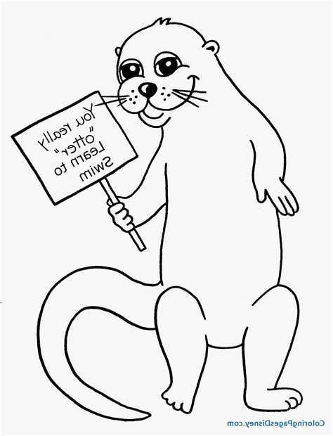 Example Of Otter Coloring Pages Beautiful Creative Pencil