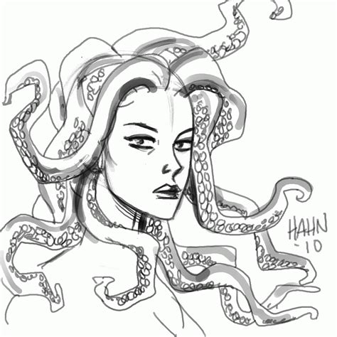 Medusa Coloring Page Coloring Home
