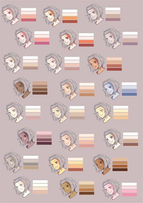 Different Colors For The Large Variety Of Skin Tones This Helps So