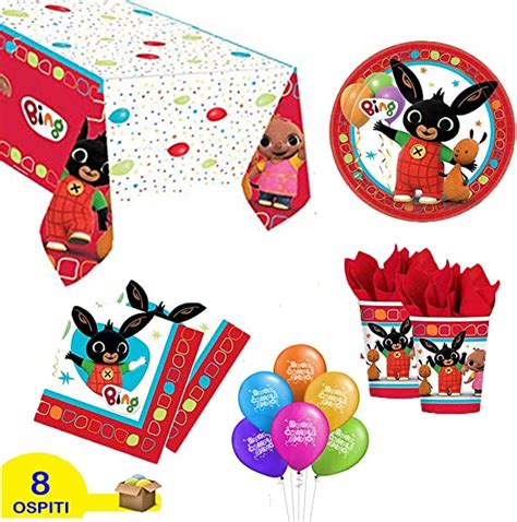 Ocballoons Oc3005 Bing Birthday Party Kit 53pcs 8 People