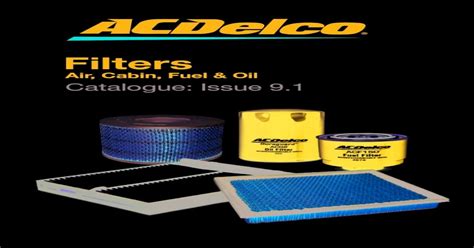 Catalogue Acdelco Filters Pdf Document
