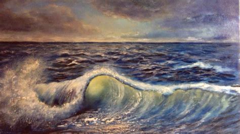 Original Oil Painting Of Ocean With Wave Oil Painting Original Oil