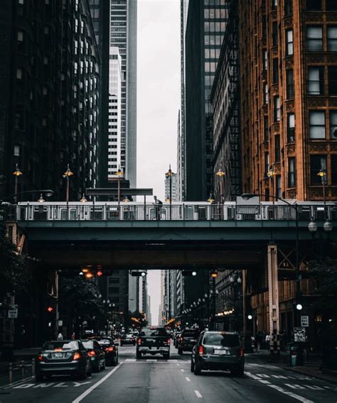 Cityscape Street Train Urban Chicago Wallpapers Hd Desktop And