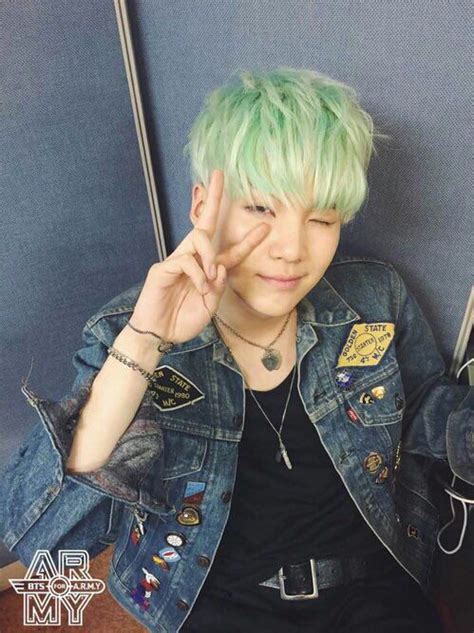 yoongi pics on twitter yoongi with mint hair a thread 🍃… min yoongi bts min suga kim