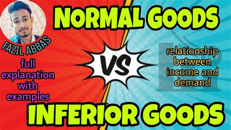 Microeconomics Youtube Difference Between Normal Goods And Inferior