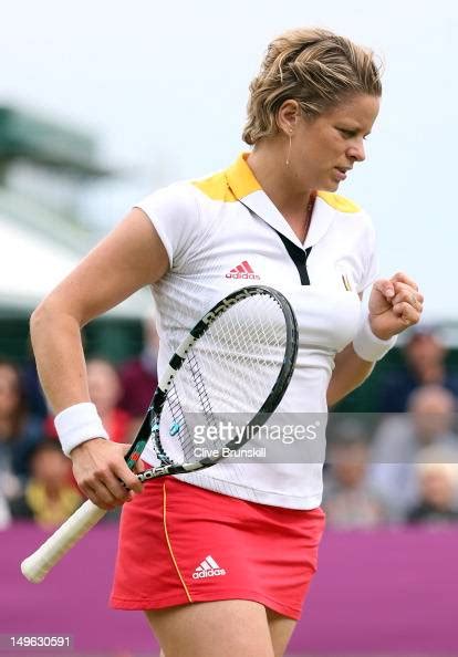 Kim Clijsters Of Belgium Reacts After A Point Against Ana Ivanovic Of