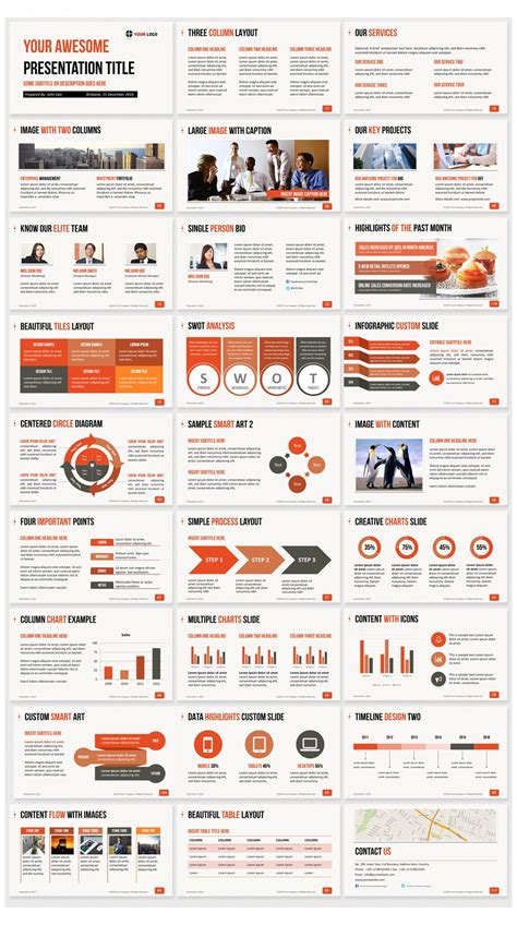Ultimate Professional Business Powerpoint Template 1650 Clean Slide