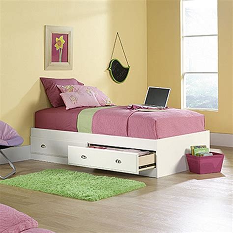 Diy twin bed frame with storage. SAUDER Shoal Creek Twin Wood Storage Bed-411222 - The Home ...
